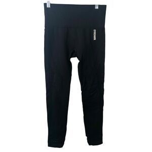 Gymshark Women's Black Seamless Energy Leggings with Eyelet Detail in Size‎ S